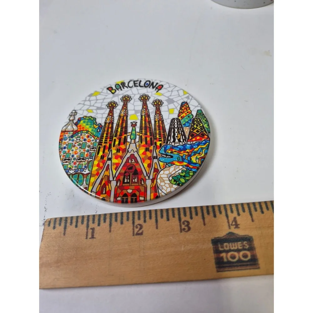 Ole Mosaic Barcelona Ceramic Coaster Sagrada Familia Gaudi Souvenir Spain New